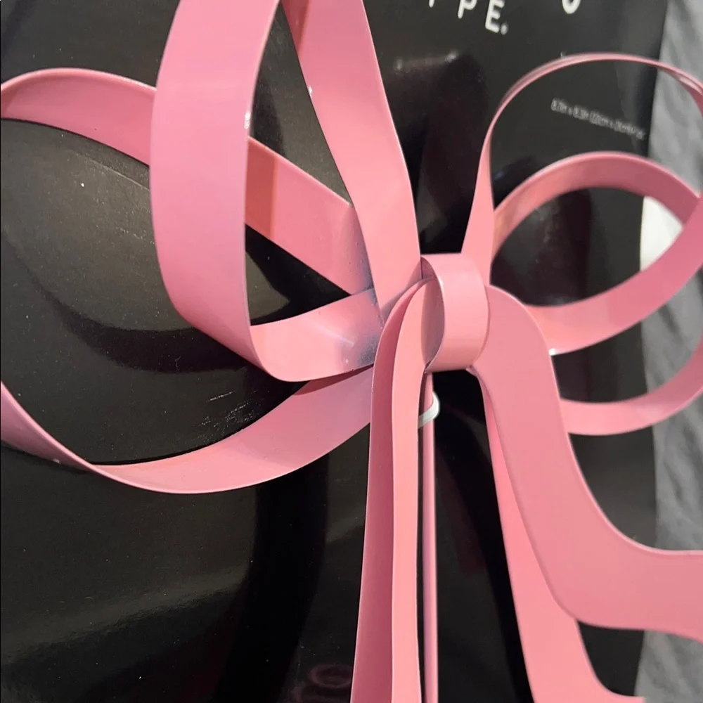 Pink Metal Ribbon Tree Topper (The Christmas Shoppe)